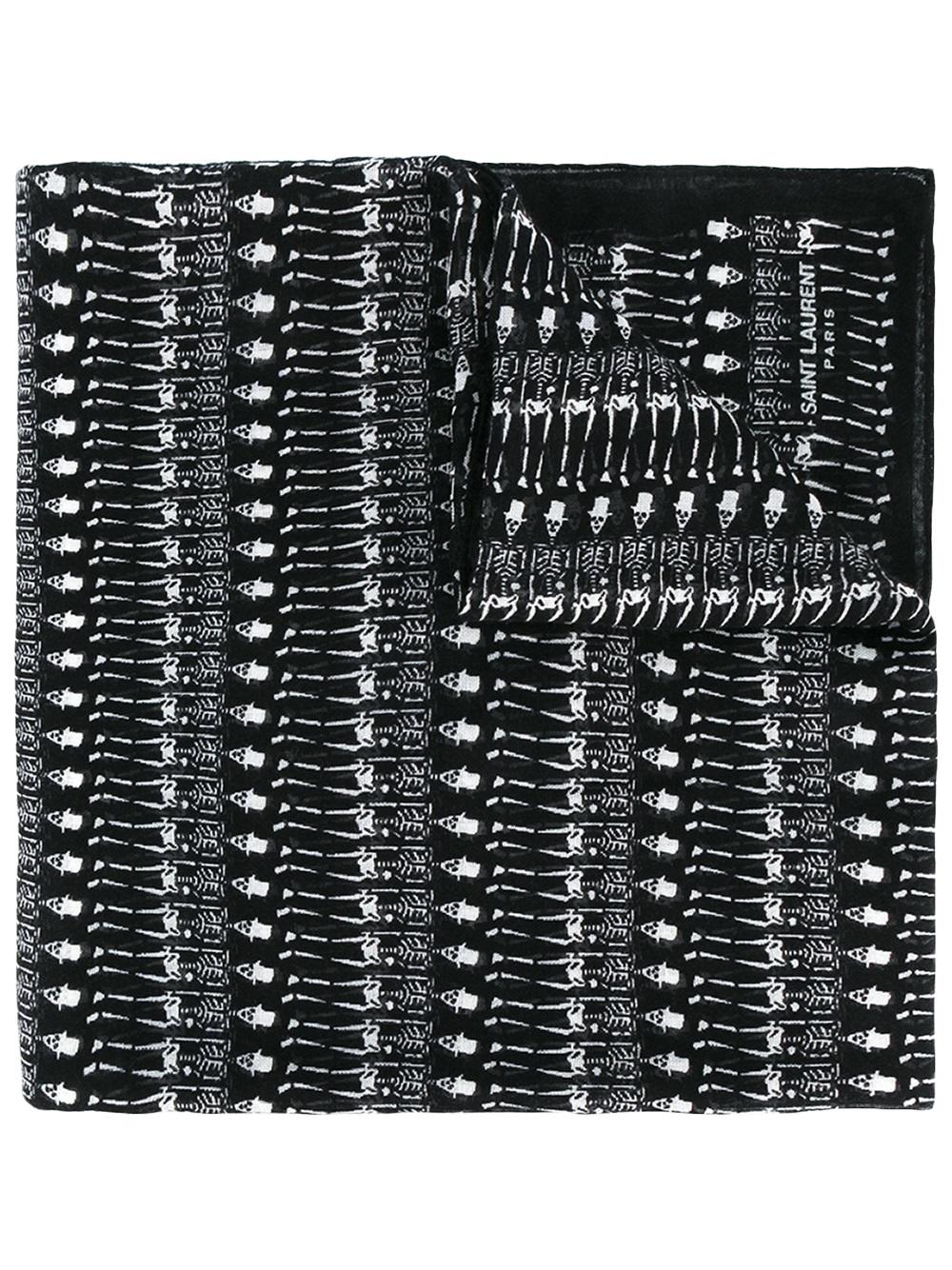 Saint Laurent fular con estampado de esqueletos Hombre Bufandas & Pañuelos Accesorios,yves saint laurent cosmetics el corte ingles,nuevas boutiques,Yves Saint Laurent Bolsos Precios Salida - Ed Hardy Online España Ofertas Al Mejor